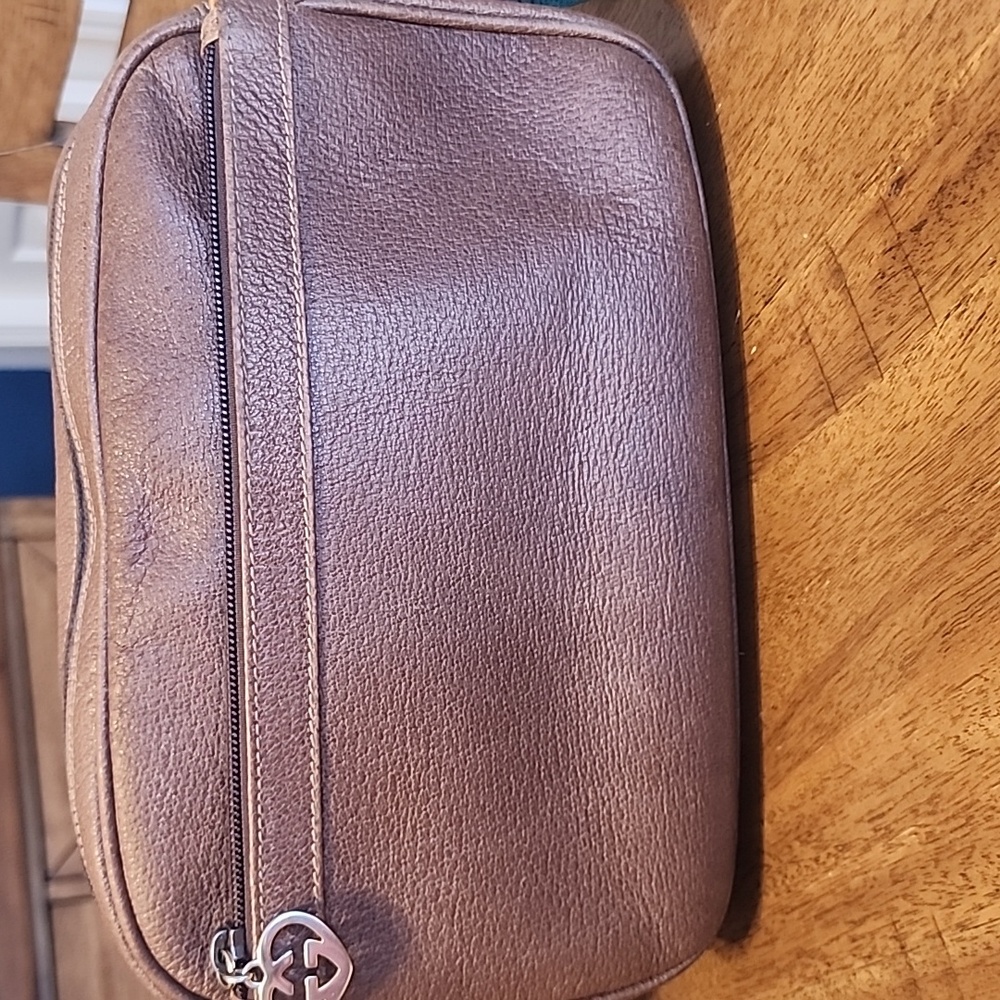 Gucci Brown Leather Crossbody Bag with Green and Red Strap - Picture 3 of 16
